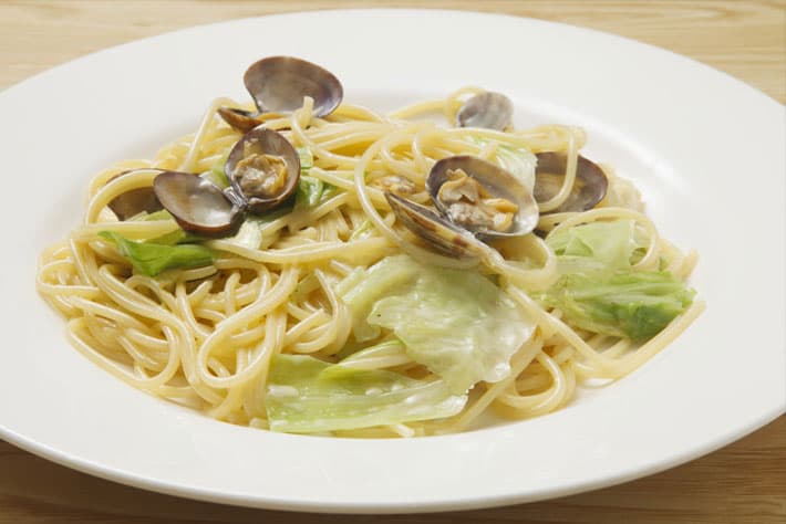 あさりとキャベツのパスタ