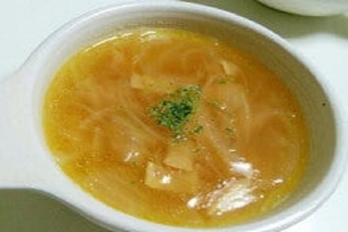 玉ねぎと生姜のオカケンスープ