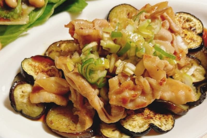 焼き茄子よだれ豚